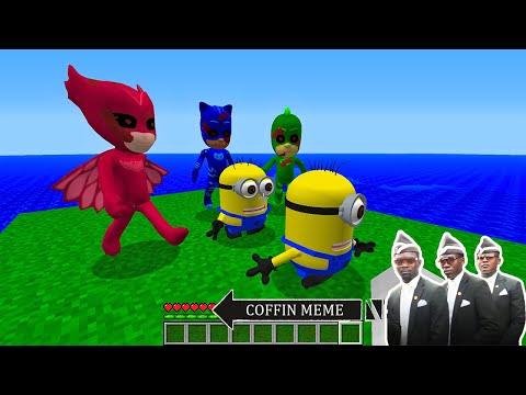 PJ MASKS.EXE vs Minions in Minecraft - Coffin Meme