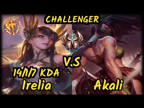 ORD Tally (IRELIA) vs AKALI - 14/1/7 KDA TOP CHALLENGER GAMEPLAY - OC