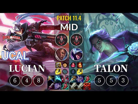 KT Ucal Lucian vs Talon Mid - KR Patch 11.4