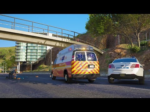 LSPDFR - Day 682 - Individuals throwing bricks off Interstate bridge