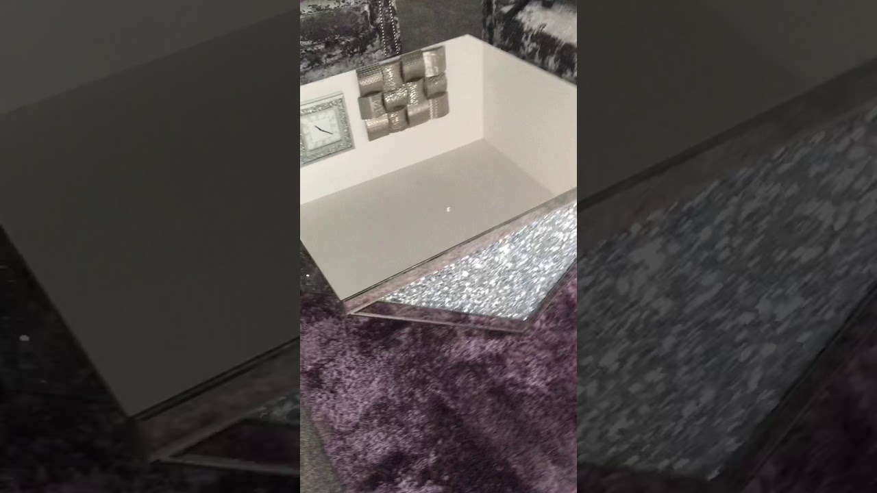 Diamond crush prism coffee table