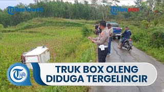 Kecelakaan di Pamekasan, Diduga Tergelincir, Truk Box Oleng saat Berpapasan Dengan Motor
