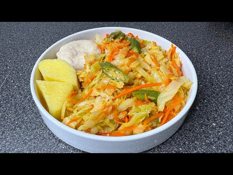 Jamaican Cabbage & Saltfish with Okra | Authentic Recipe