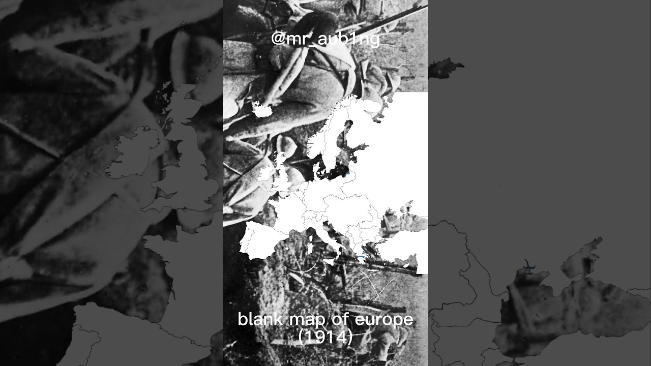 blank map of europe (1914)
