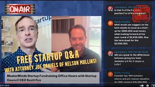 Startup Office Hours Free Legal Q&A with Attorney Joe Daniels of Nelson Mullins