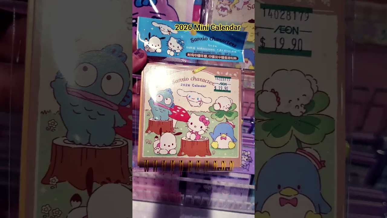 2026 Mini Calendar Sanrio # Shorts