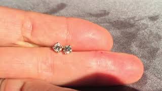 2=0.50cts Diamond Stud Earrings in 18k Yellow Gold - Australian Diamond Network