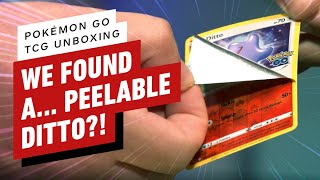 Peeling a Ditto Card in Disguise - Pokémon GO TCG Unboxing