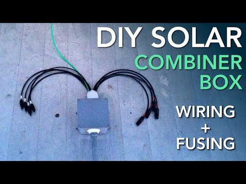 Wiring a solar combiner box