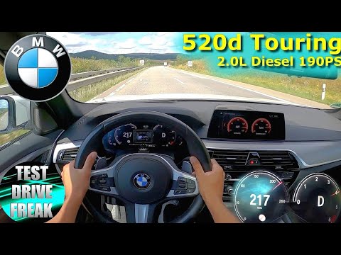 2019 BMW 520d Touring G31 190 PS TOP SPEED AUTOBAHN DRIVE POV
