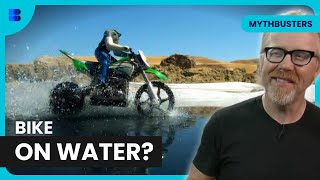Motorcycle Rides on Water and Parachute Escape | MythBusters