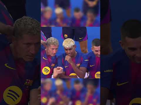 Sorry, Lewy! Lamine caught you 😂 #fcbarcelona #football #shorts #lamineyamal #lewandowski