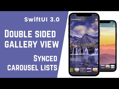 SwiftUI Double Sided Gallery View - Synced Carousel Lists - Xcode 13 - SwiftUI Tutorials