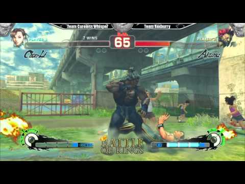 Battle Of Kings: Round 1 - SSFIV:AE - LOSERS FINALS -Team Careless Whisper vs Team Roxburry