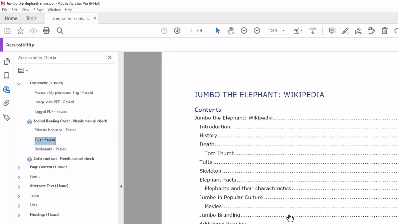 PDF Accessibility: Basic Remediation