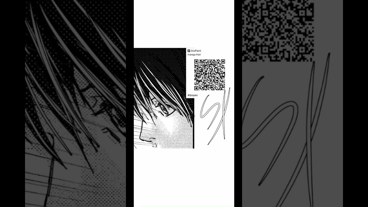 Manga Drawing Techniques with IbisPaint X Brush Code ✍️#brushcode #animation #digitalart #ibispaintx
