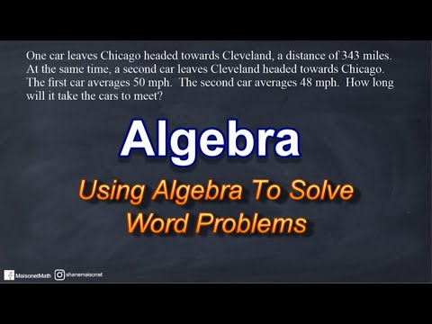 Solving Algebra Word Problems
