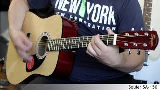 Video thumbnail for Squier SA-150 acoustic guitar :: Demo, Soundcheck by Darek Wawrzyniak (Darius Wave)