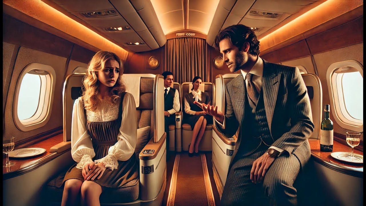 Una madre soltera pobre se sienta por error en primera clase, pero un hombre hermoso a su lado...