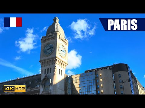 Paris Walking Tour From Gare d'Austerlitz To Gare de Lyon (4K HDR)