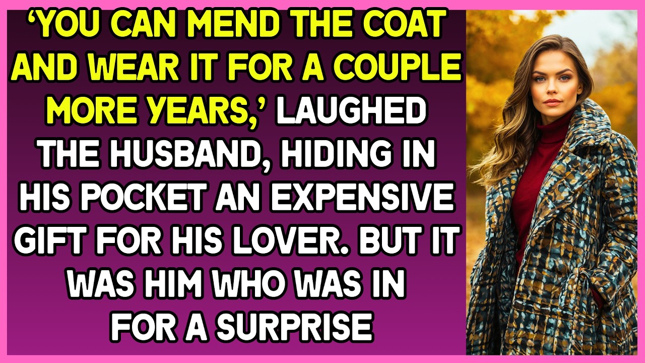 "You can mend your coat," husband said, hiding in his pocket an expensive present for his mistress