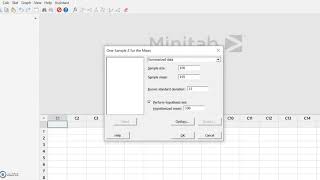 z test summarized Minitab