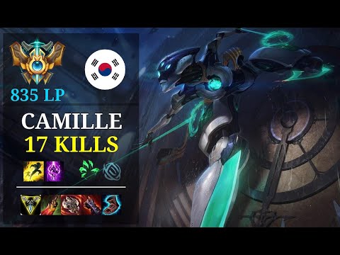 Camille Top vs Fiora - 17 kills - Yiminggaoshou KR Challenger (835 LP) Patch 10.21