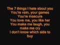 Miley Cyrus - 7 Things Lyrics