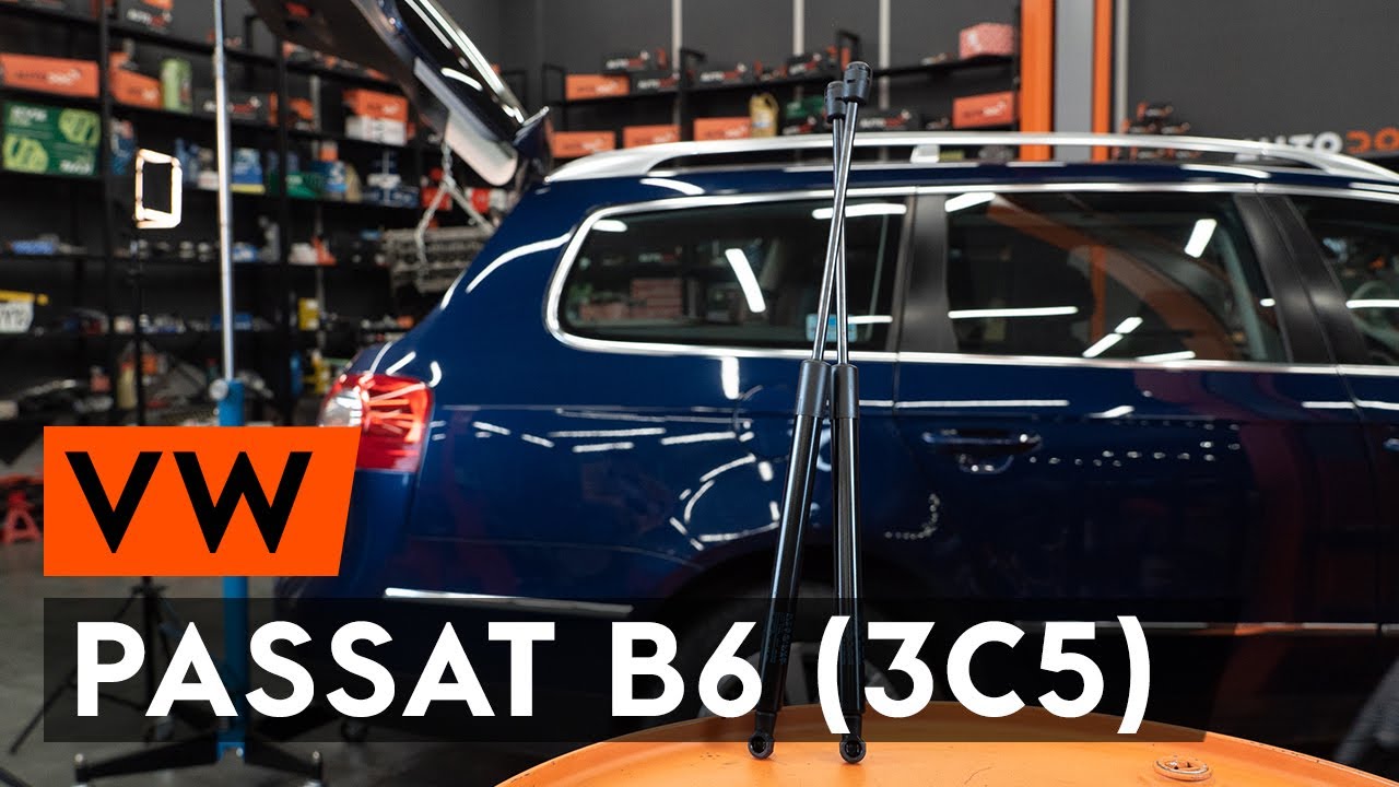 Kako zamenjati avtodel amortizer prtljažnih vrat na avtu VW Passat 3C B6 Variant – vodnik menjave