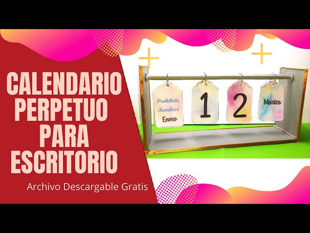 Vídeo relacionado con Modixun Paquete de 2 mini calendarios de escritorio, calendario perpetuo creativo de aleación de aluminio, pequeño calendario mensual de escritorio de pie ajustable para oficina en casa, uso durante