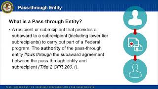 Pass through Entity’s Oversight Responsibilities for Subrecipients Webinar