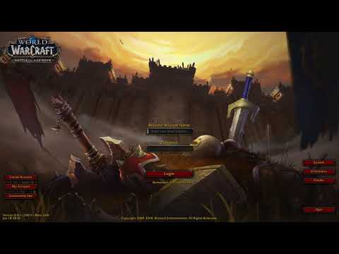 Battle For Azeroth Login Screen