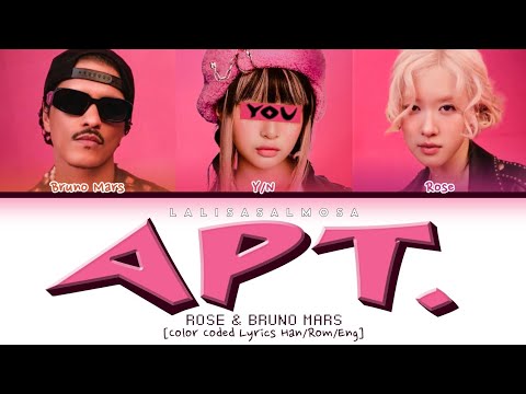 ROSÉ & BRUNO MARS & YOU AS A MEMBER | APT. | [Karaoke 3 members version]