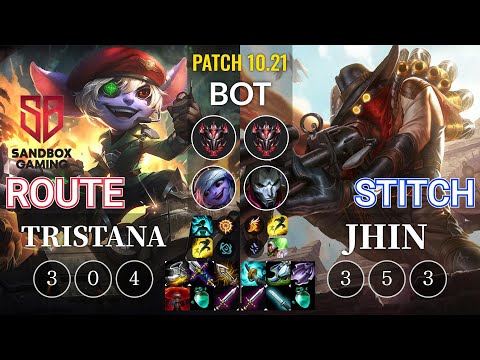 SB Route Tristana vs Stitch Jhin Bot - KR Patch 10.21