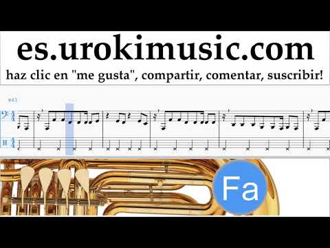 Tutorial de Tuba Shakira - Me Enamoré Clases Notas Parte#2 um-i927