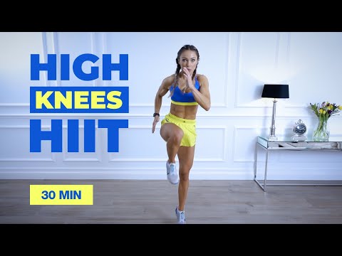 30 Min HIGH KNEES Full Body HIIT Workout - No Equipment thumnail