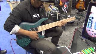 Andrew Gouche Testing The MTD Norm Stockton Signature @ The MTD Booth. 2015 NAMM Show.