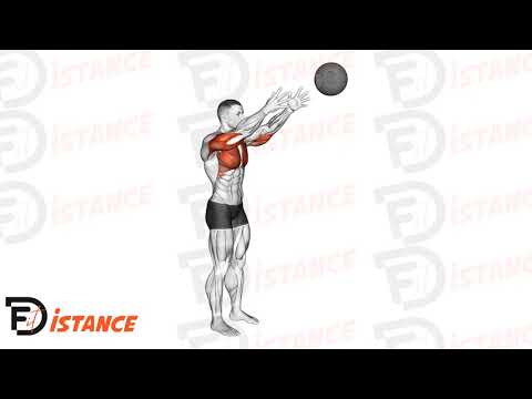 Exercice Lancer de médecine ball horizontal au-dessus de la tête