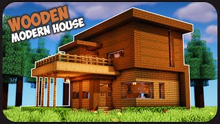Download lagu Cara Membuat Rumah Kayu Modern ! [ STATER HOUSE MEWAH ] || Minecraft Modern Pt.42 mp3