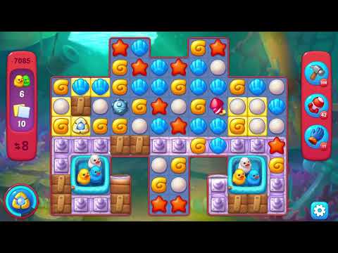 Fishdom 7085 Hard Level - 16 moves - NO BooSTERS