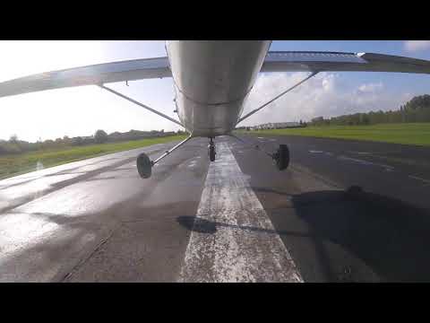 Cessna 150 single touch and go and EBSG Saint Ghislain