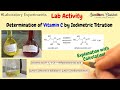 Determination of Vitamin C in Tablet by using Iodine Solution | Fruit Juice | Iodimetric Titration