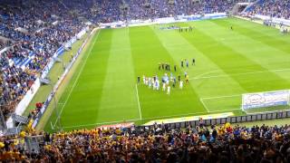 preview picture of video 'Eintrachtfans feiern ihre Mannschaft trotz Abstieg in Sinsheim'