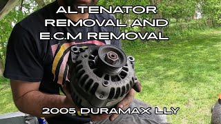 Alternator and E.C.M removal on my 2005 GMC 2500 Duramax LLY