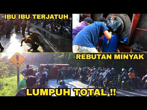 Truk Tangki BBM Terguling, Jalan Dipenuhi Minyak Ribuan Orang Terjebak di Sitinjau Lauik