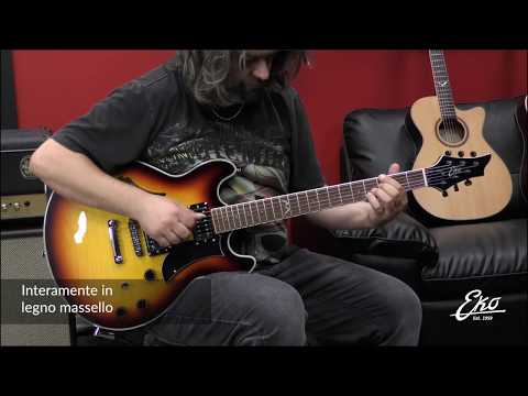 EKO MIA IV SA Blues Semi Acoustic Semi Hollow Body Guitar DG Style New image 5