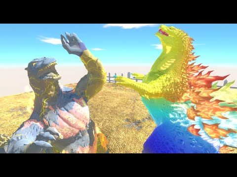 Godzilla Burning VS Gojira Battle ARBS Animal revolt Battle Simulator