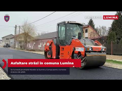 Lucrări de asfaltare pe străzile Murelor și Dumitru Comșa din Lumina