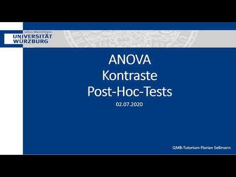 QMB Tutorium SS20 ANOVA, Kontraste, Post-Hoc-Tests
