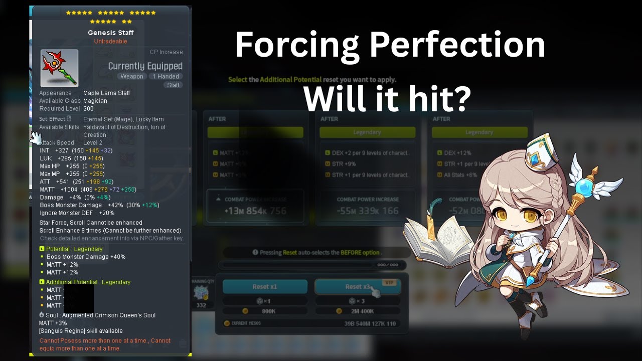 Forcing perfection on Genesis Weapon! Will I hit? (MapleSEA)